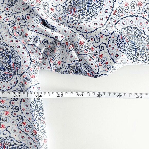 Panhandle Mens Floral Paisley Tuf Cooper Performance Button up Shirt Blue Large - Picture 8 of 8
